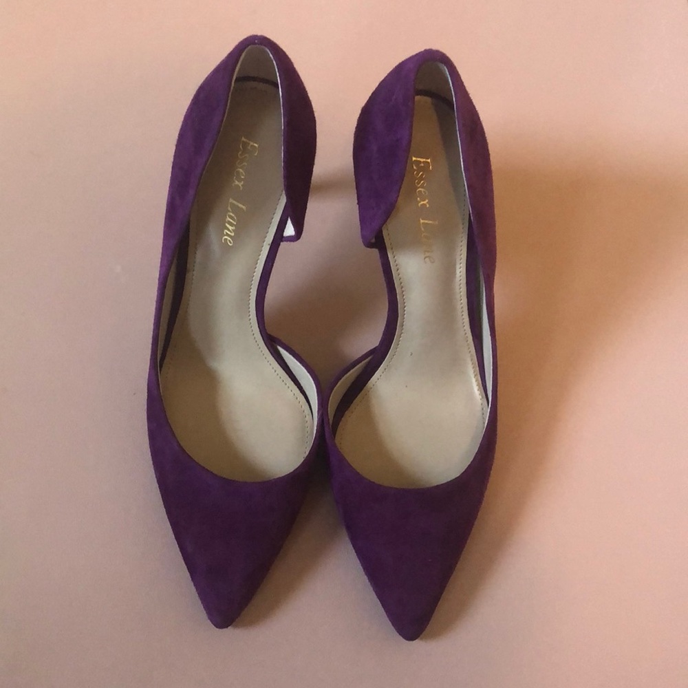 Essex Lane Vera Purple Suede Pumps